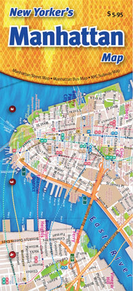 Buy map Manhattan -- The New Yorkers Bus and Subway Map by Opus Publishing