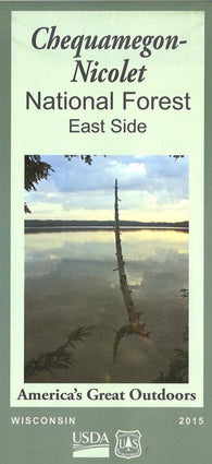 Buy map Chequamegon Nicolet National Forest - East half map