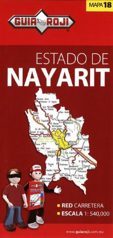 Buy map Nayarit, Mexico, State Map by Guia Roji