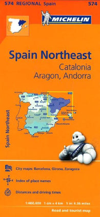 Buy map Aragon, Catalunya, Andorra and Spain, Northeast (574) by Michelin Maps and Guides