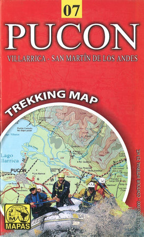 Buy map Pucon and San Martin de los Andes, Chile by Juan Luis Mattassi Alonso