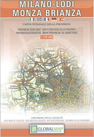 Buy map Milan-Lodi Province, Italy by Litografia Artistica Cartografica