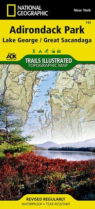 Buy map Lake George and Great Sacandaga Lake, Adirondack Park, Map 743