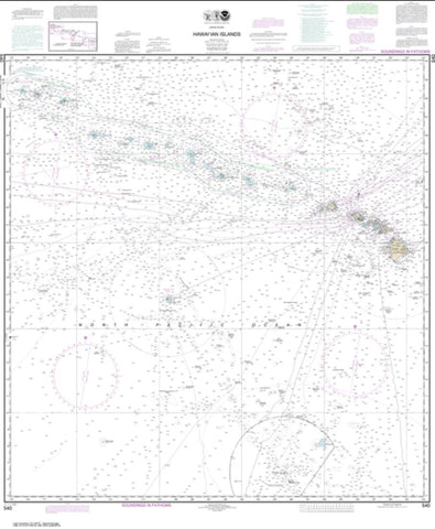 Buy map Hawai‘ian Islands (540-19) by NOAA