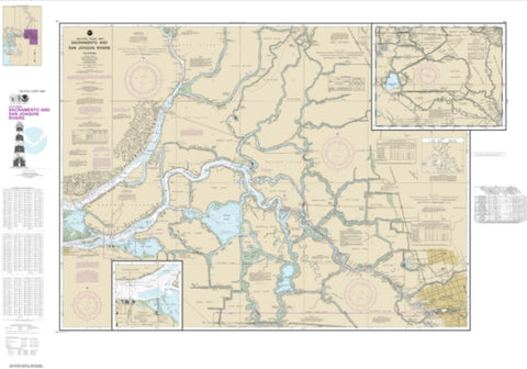 Buy map Sacramento and San Joaquin Rivers Old River, Middle River and San Joaquin River extension; Sherman Island (18661-30) by NOAA