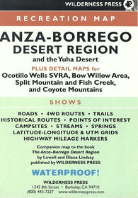 Buy map Anza-Borrego Desert State Park, California by Wilderness Press