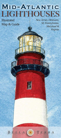 Buy map Mid-Atlantic lighthouses : illustrated map & guide : New Jersey, Delaware, SE Pennsylvania, Maryland & Virginia