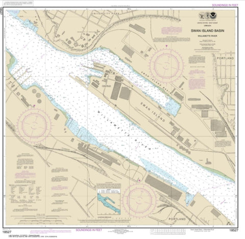 Buy map Willamette River-Swan Island Basin (18527-23) by NOAA