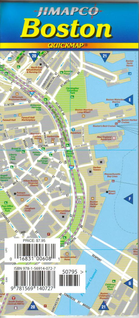 Buy map: Boston, Massachusetts, Quickmap by Jimapco – YellowMaps Map Store