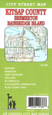 Buy map Kitsap County, Bremerton and Bainbridge Island, Washington by GM Johnson