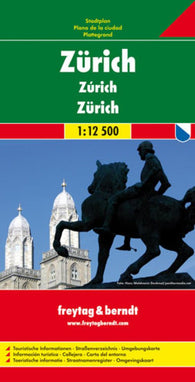 Buy map Zurich, Switzerland by Freytag-Berndt und Artaria