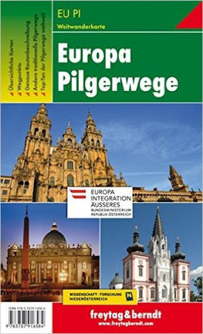 Buy map Europe Pilgrim Paths, Hiking Map (German edition) by Freytag-Berndt und Artaria