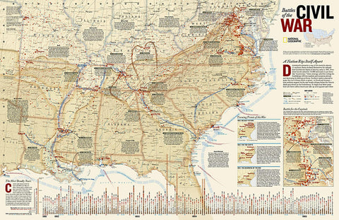 Buy map Battles of the Civil War