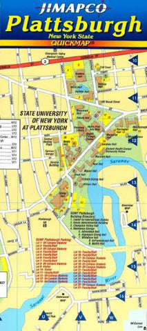 Buy map Plattsburgh, New York, Quickmap by Jimapco