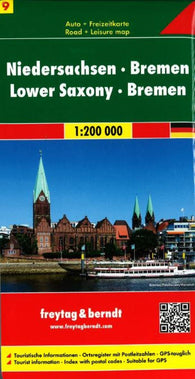 Buy map Germany, Lower Saxony and Bremen by Freytag-Berndt und Artaria