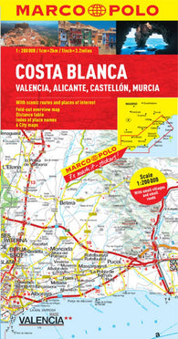Buy map Costa Blanca, Spain by Marco Polo Travel Publishing Ltd