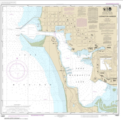 Buy map Ludington Harbor (14937-25) by NOAA