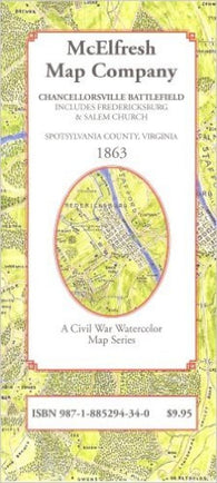 Buy map Chancellorsville Battlefield : includes Fredericksburg & Salem Church : Spotsylvania County, Virginia : 1863