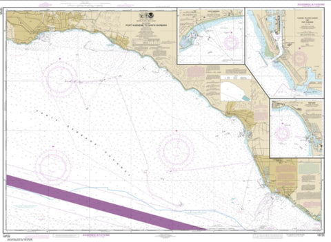 Buy map Port Hueneme to Santa Barbara; Santa Barbara; Channel Islands Harbor and Port Hueneme; Ventura (18725-30) by NOAA