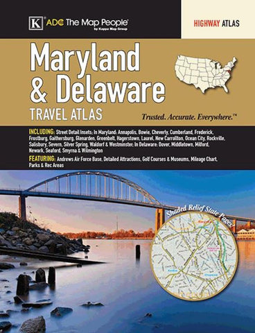 Buy map Maryland & Delaware Travel Atlas by Kappa Map Group