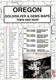 Buy map Oregon, Gold and Gems, 5-Map Set, Then and Now by Northwest Distributors