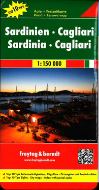 Buy map Sardinien : Cagliari = Saregna : Cagliari = Sardinië : Cagliari = Sardinia : Cagliari