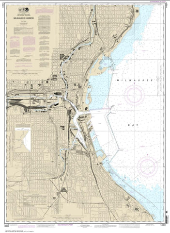 Buy map Milwaukee Harbor (14924-29) by NOAA