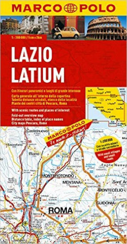 Buy map Lazio, Italy by Marco Polo Travel Publishing Ltd