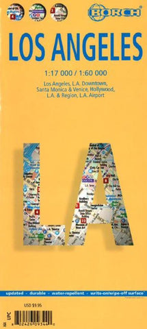 Buy map Los Angeles, California by Borch GmbH.