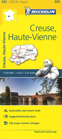 Buy map Creuse, Haute-Vienne Road and Tourist Map by Michelin Travel Partner