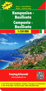 Buy map Basilicata and Campania, Italy by Freytag-Berndt und Artaria