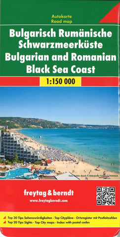 Buy map Bulgarian / Romanian Black Sea Coast by Freytag-Berndt und Artaria