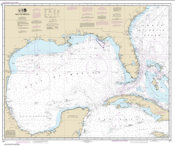 Buy map Gulf Of Mexico (411-54) by NOAA