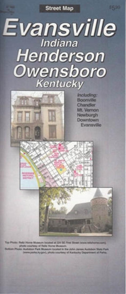 Buy map Evansville, Indiana and Henderson and Owensboro, Kentucky by The Seeger Map Company Inc.
