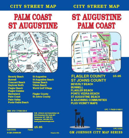 Buy map St. Augustine and Palm Coast, Florida by GM Johnson