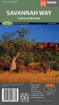 Buy map Savannah Way: Cairns to Broome, Australia by Hema Maps
