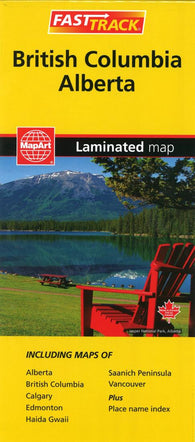 Buy map British Columbia and Alberta, Fast Track laminated map by Canadian Cartographics Corporation