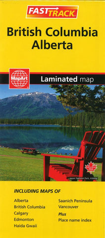 Buy map British Columbia and Alberta, Fast Track laminated map by Canadian Cartographics Corporation