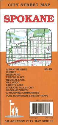 Buy map Spokane, Washington by GM Johnson