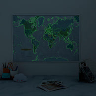 Buy map Glow in the Dark World Map