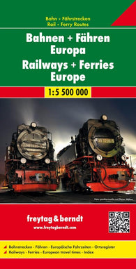 Buy map European Rail and Ferry Routes by Freytag-Berndt und Artaria