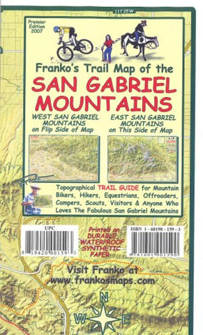 Buy map California Map, San Gabriel Mountains, folded, 2007 by Frankos Maps Ltd.