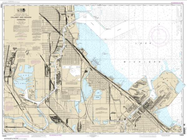 Buy map Calumet, Indiana and Buffington Harbors, and Lake Calumet (14929-25) by NOAA