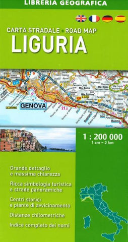 Buy map Liguria, Italy, Road Map by Libreria Geografica