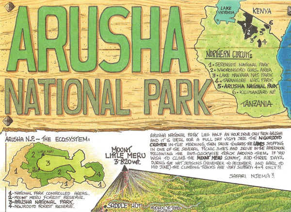 Buy map Arusha National Park Map