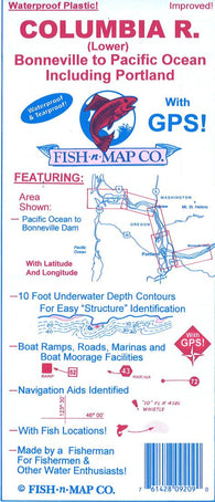 Buy map Columbia River Fishing Map