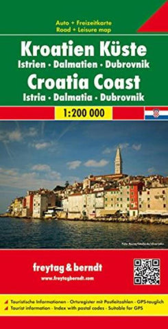 Buy map Croatian Coast, Istria, Dalmatia and Dubrovnik by Freytag-Berndt und Artaria