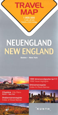 Buy map Neuengland, Boston, New York = New England, Boston, New York = Nueva Inglaterra, Boston, New York = Nouvelle-Angleterre, Boston, New York