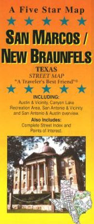 Buy map San Marcos, New Braunfels and Canyon Lake, Texas by Five Star Maps, Inc.