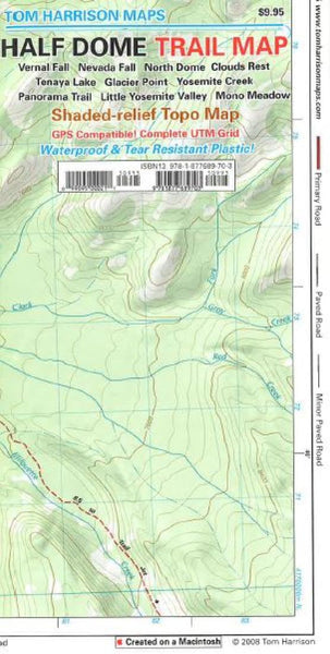 Buy map Half Dome and Yosemite, California by Tom Harrison Maps